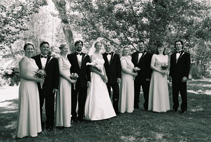 the wedding party - Laurie & Mikes Wedding - HF Bar Ranch Saddlestring, Wyoming