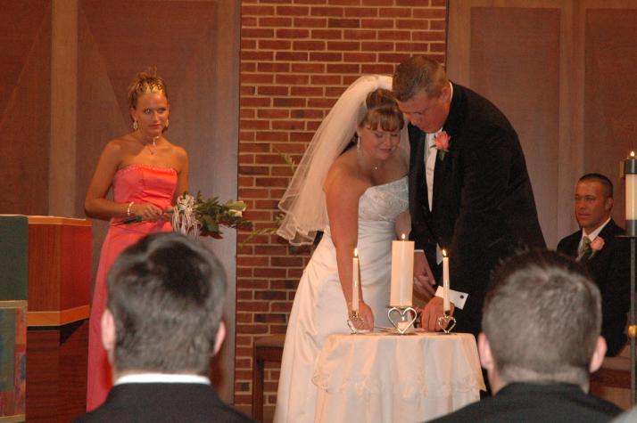 Clay and Kelley Light their Unity Candle - Baltimore, Maryland