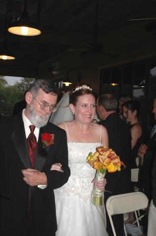 marie's dad walks her down the aisle - Collegeville, PA